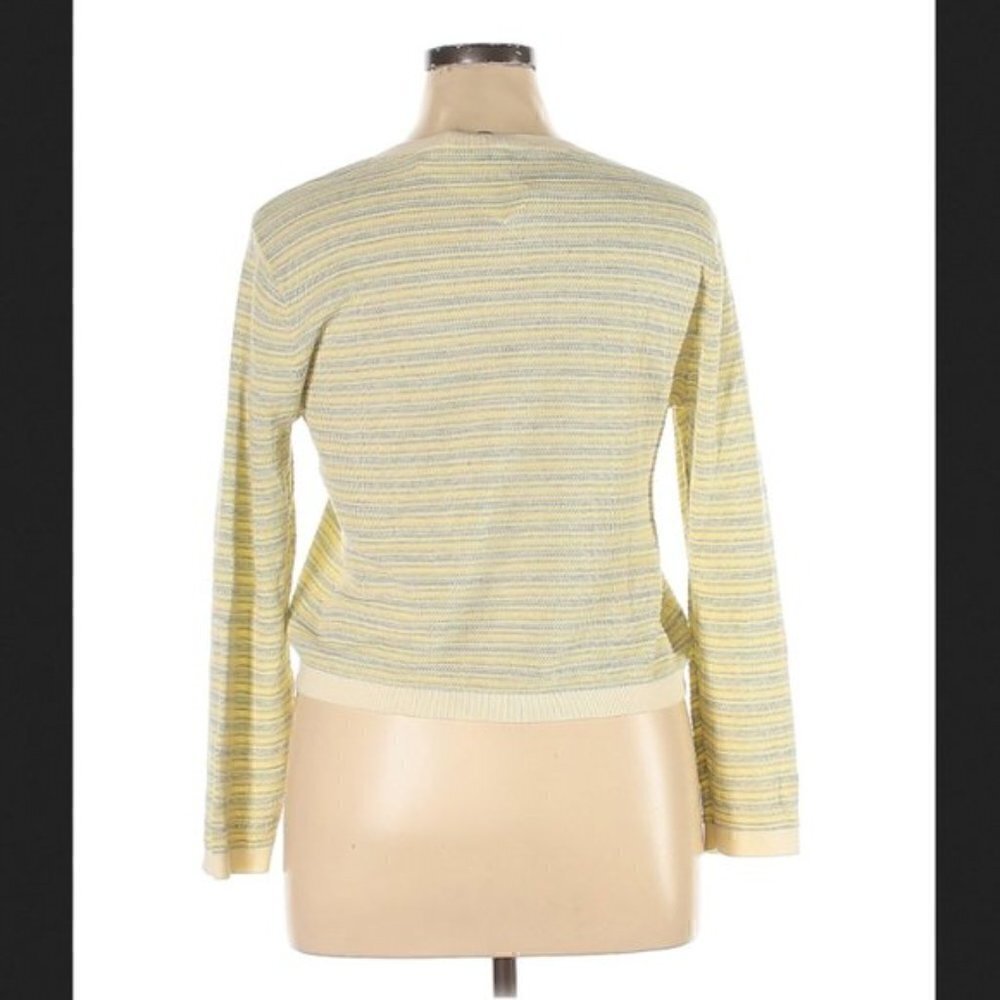 Veronica Beard Sweater XL NWT Boise Yellow Multi Nordstrom Luxury Thin Knit - Picture 8 of 15
